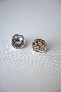 Mismatched Rhinestone Earrings