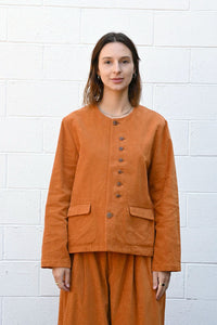 Burnt Orange Velvet Jacket