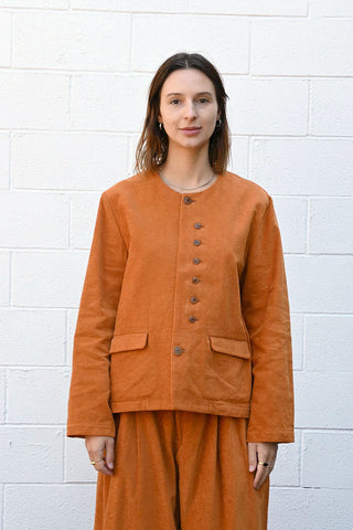 Burnt Orange Velvet Jacket