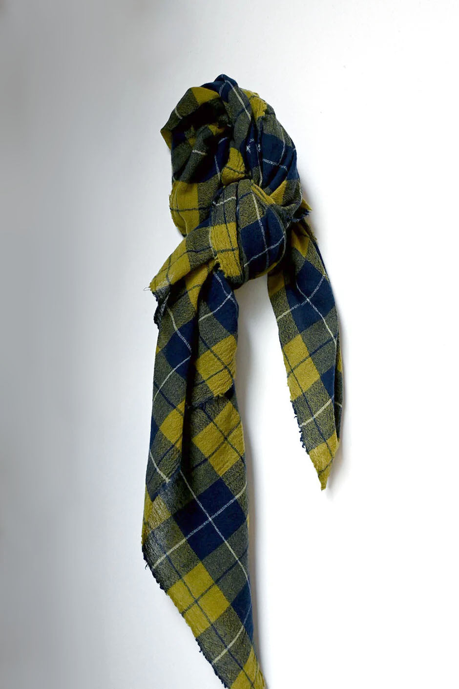 Green Cashmere Tartan Scarf