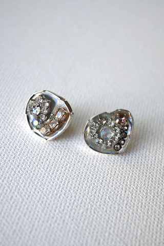 Mismatched Rhinestone Earrings