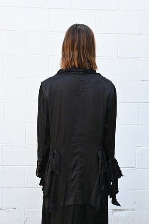 Fold Pleat Jacket in Black