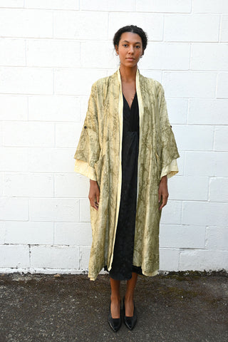 Kimono Coat in Moss