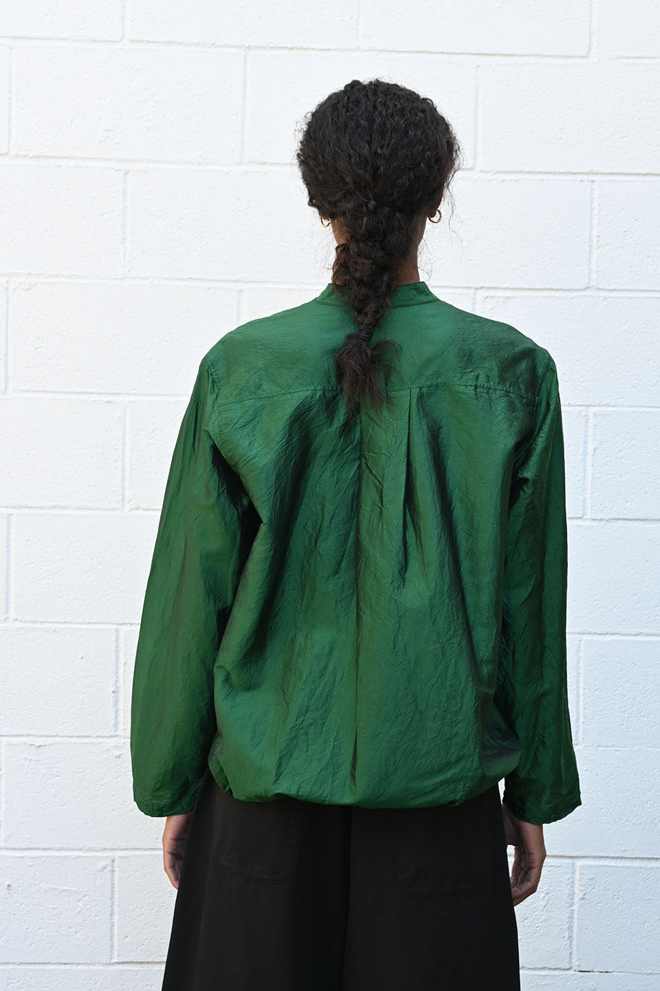 Green Silk Shirt