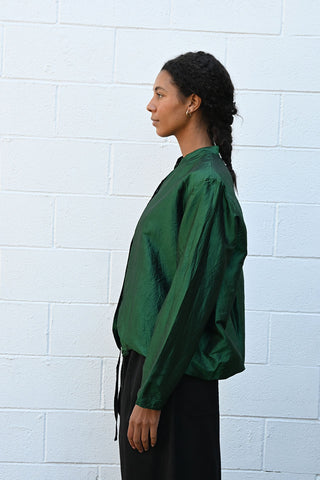 Green Silk Shirt