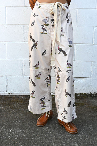 Bird Print Pants