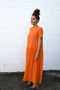 P1649 Dress in Mandarancio Wool