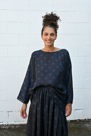 Silk Polka Dot Tunic