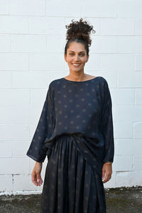 Silk Polka Dot Tunic