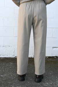 Beige Cotton and Silk Pant