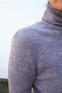 Fine Knit Turtleneck Purple