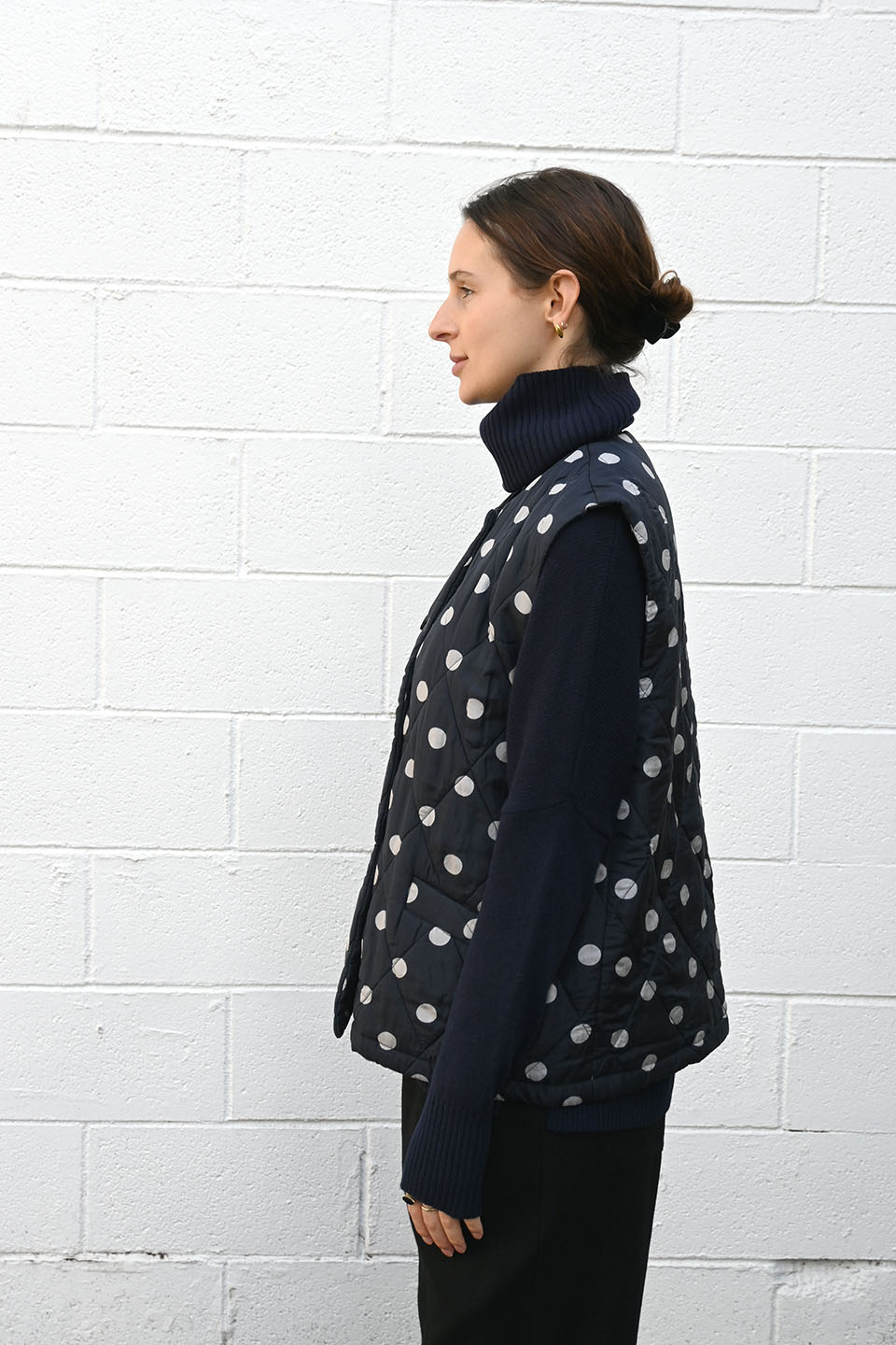 Silk Polka Dot Vest