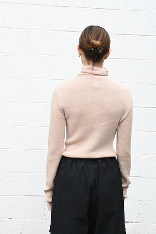 Fine Knit Turtleneck Blush