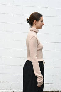 Fine Knit Turtleneck Blush