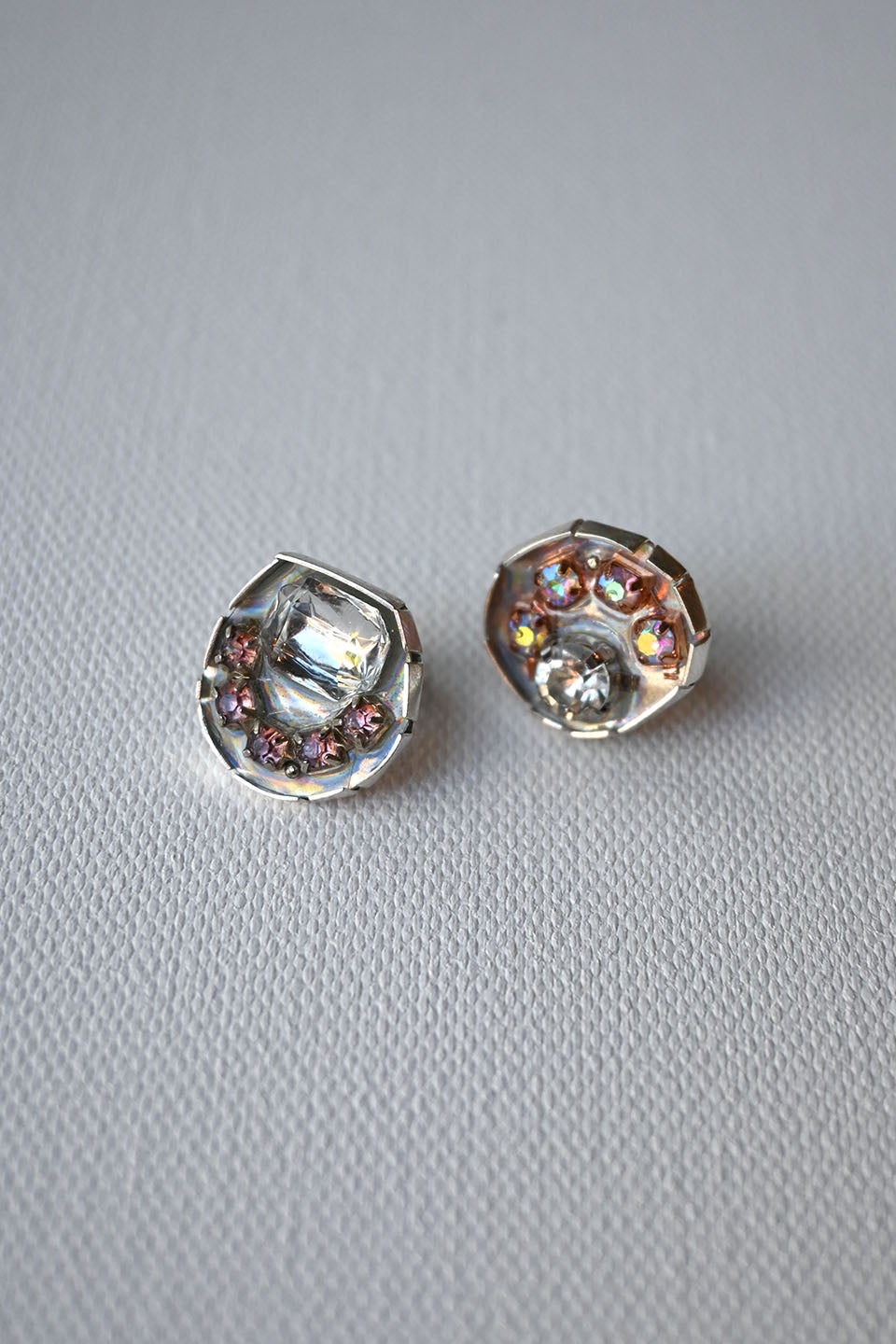 Mismatched Rhinestone Earrings