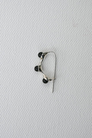 Syan Hoop Earrings Black Onyx