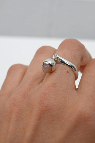 Fret Ring Silver (Moonstone 2 Colors)