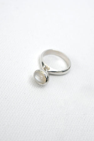 Fret Ring Silver (Moonstone 2 Colors)