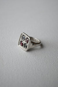 Silver Spinel Ring