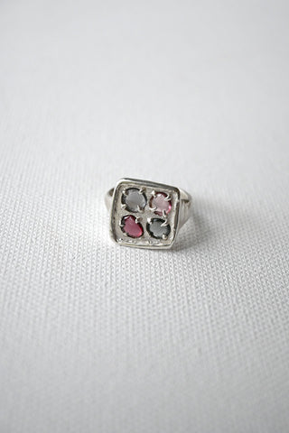 Silver Spinel Ring