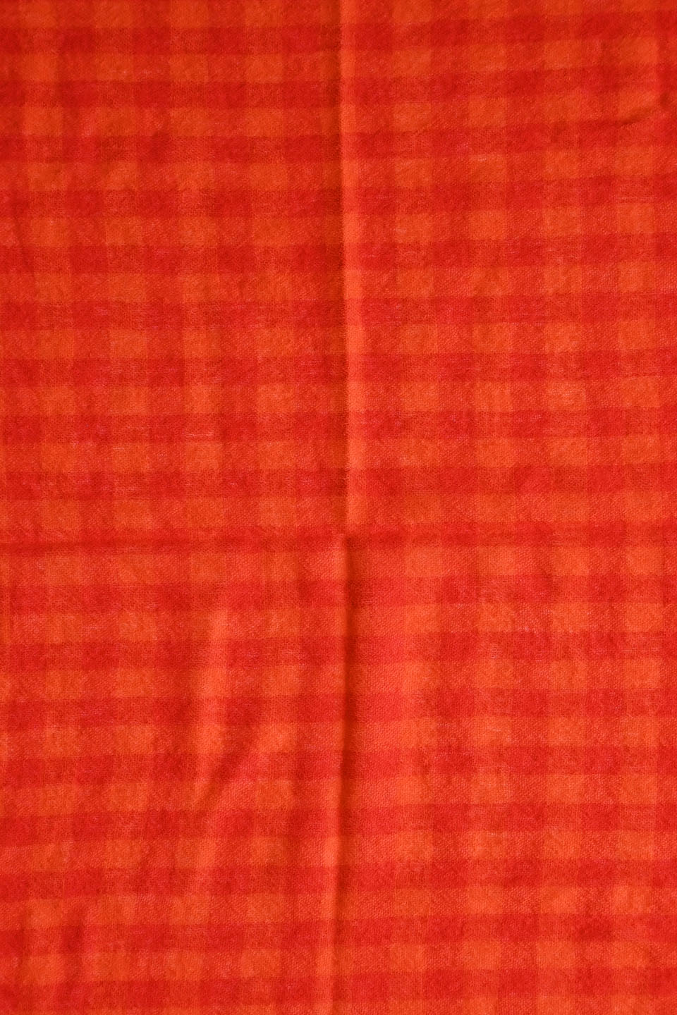 Check Cashmere Scarf Tomato