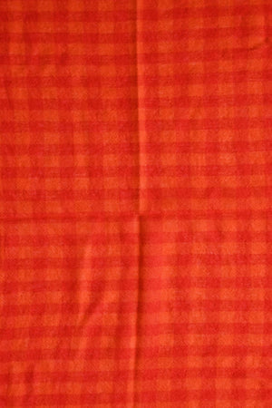 Check Cashmere Scarf Tomato