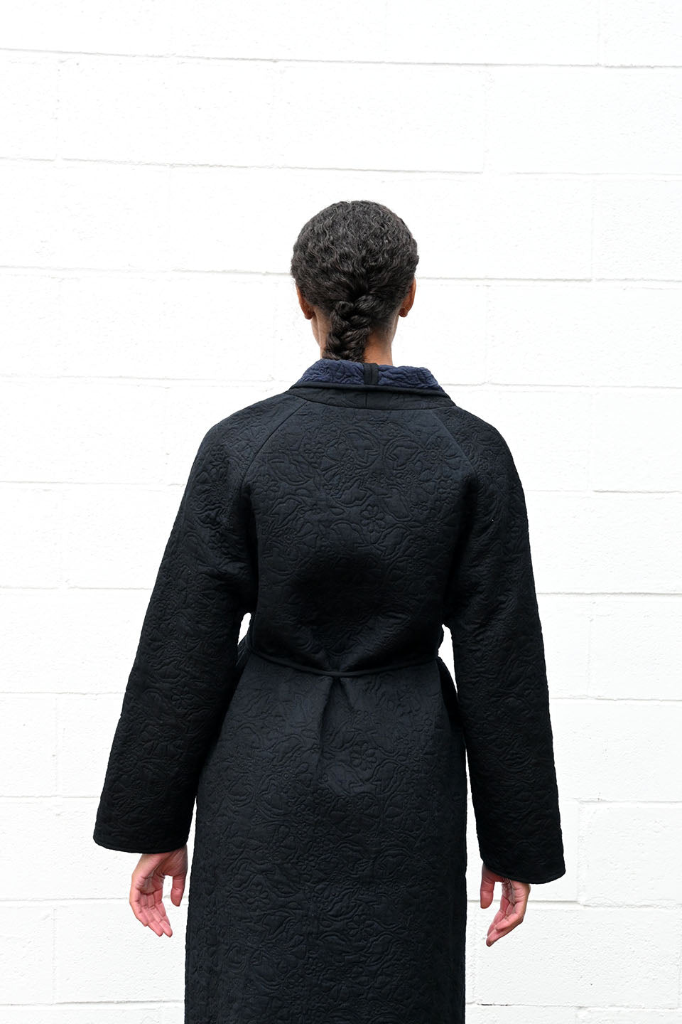 Sofia Quilted Coat Black/Indigo