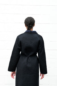 Sofia Quilted Coat Black/Indigo