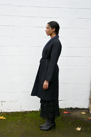 Sofia Quilted Coat Black/Indigo