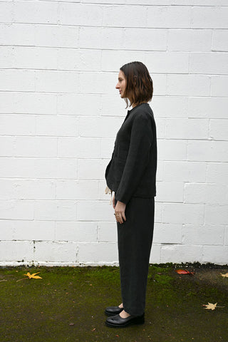 Wide Black Linen Pants