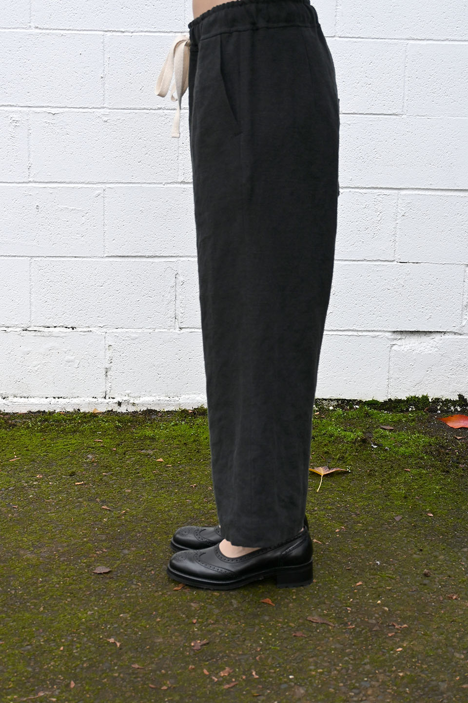 Wide Black Linen Pants