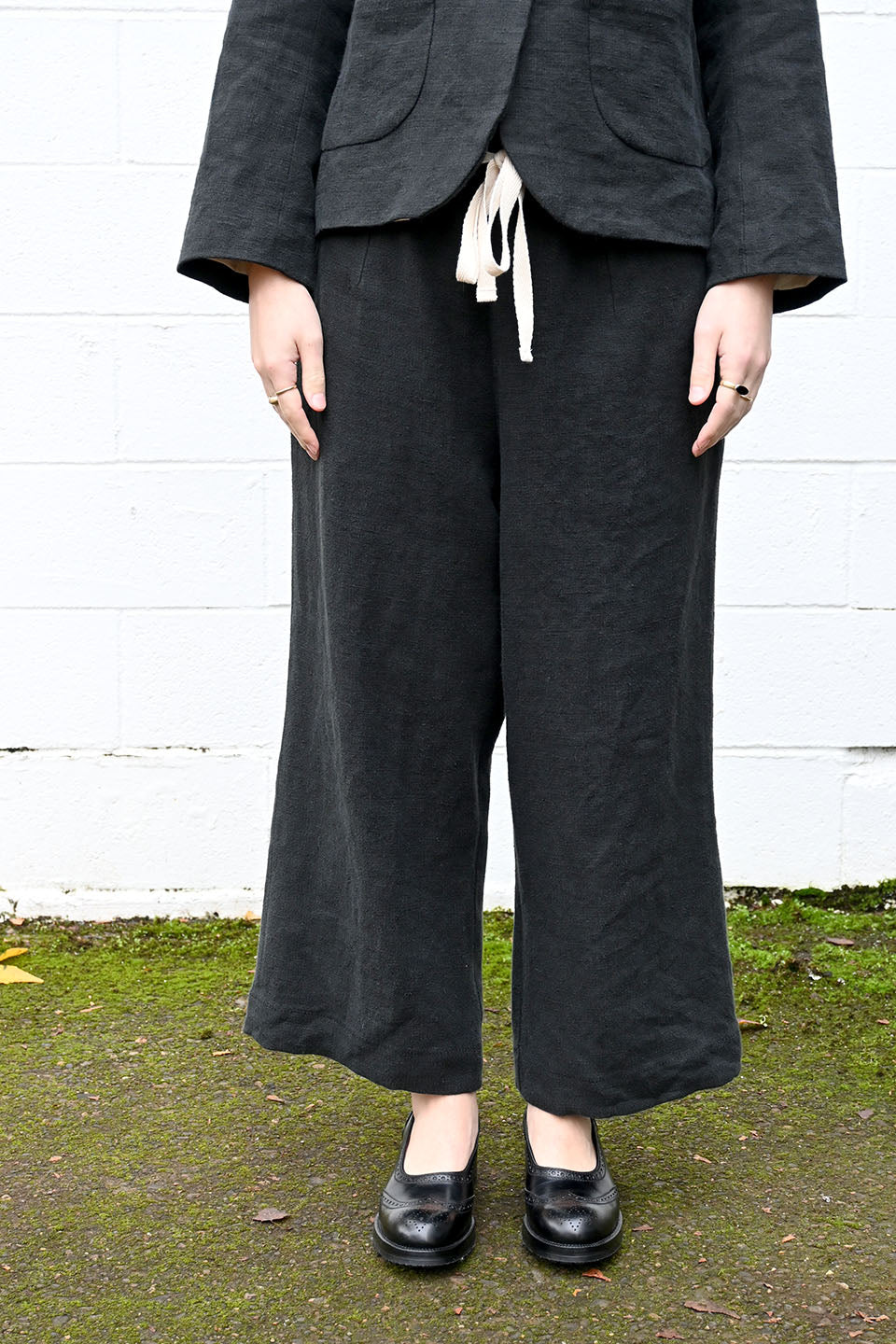 Wide Black Linen Pants