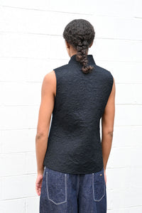 Orlando Quilted Waistcoat Black/Indigo