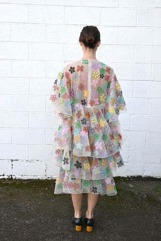 Patchwork Phool Ruffle Dress