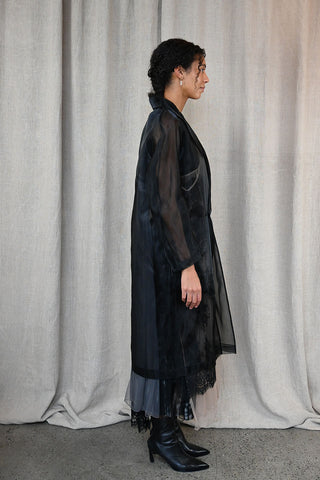 Sheer Lace Dress Coat