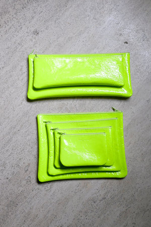 Zipper Pouches (Various Sizes) Flo Lime