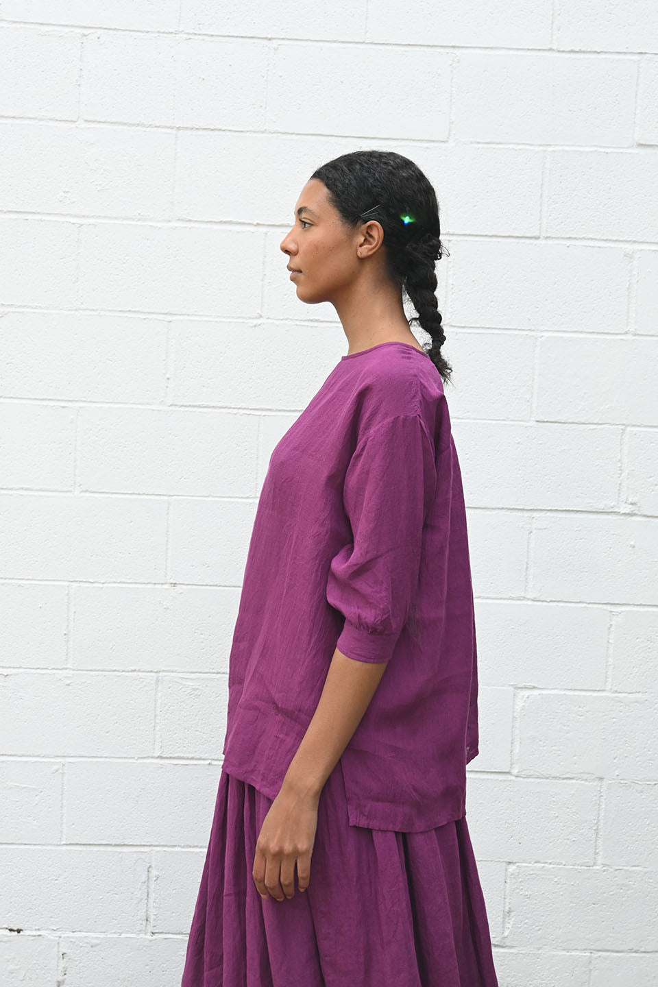 Linen Tunic Bougainvillea