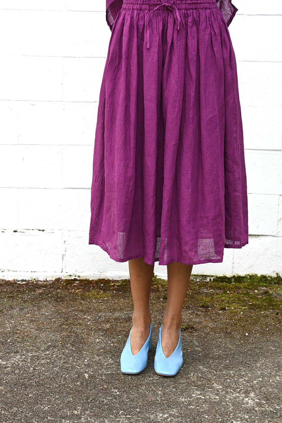 Linen Skirt Bougainvillea