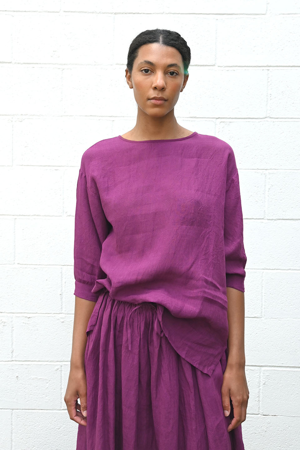 Linen Tunic Bougainvillea