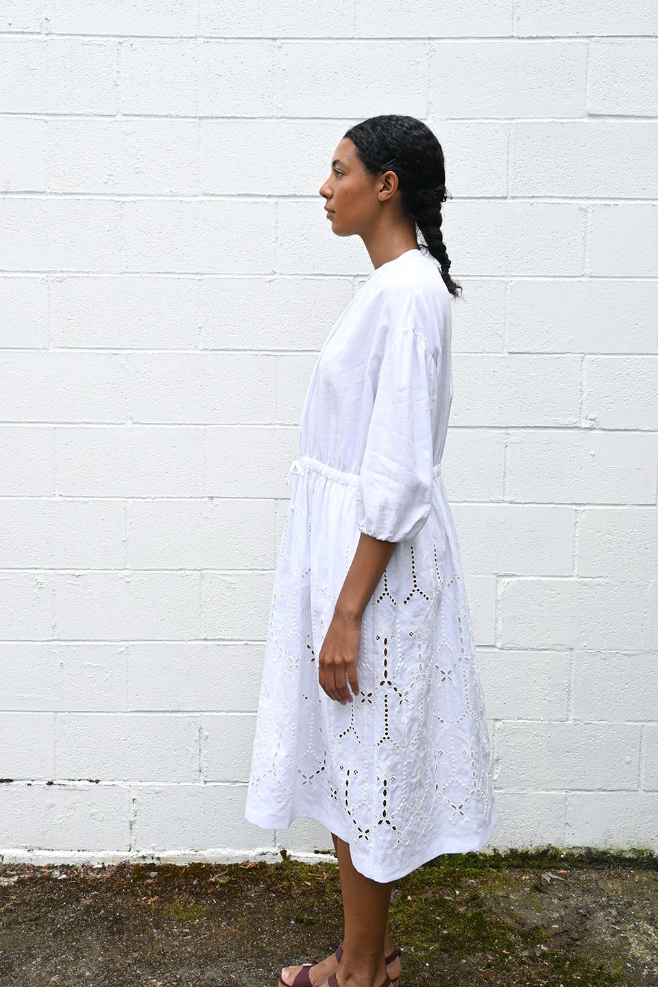 White Sound Drop Dress