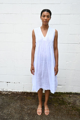 Linen Dress White