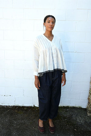 Linen Button Top