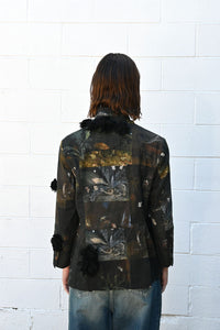 Papillon Printed Jacket with Rosettes