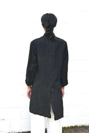 French Artise Linen Jacket Black/Navy