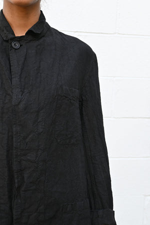 French Artise Linen Jacket Black/Navy