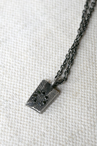 Amulet Necklace Black Diamonds