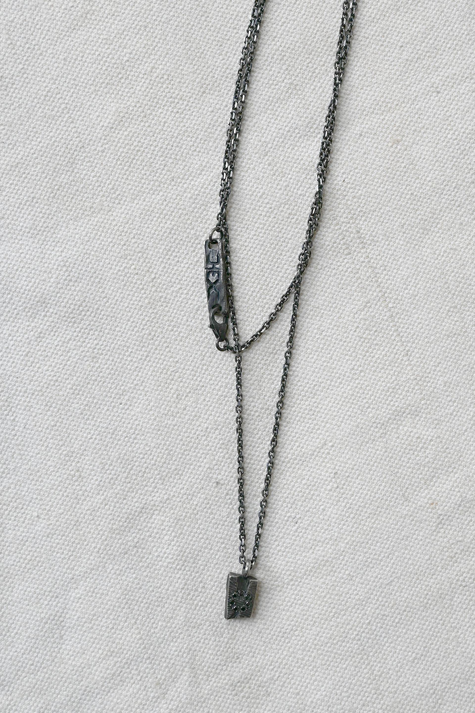 Amulet Necklace Black Diamonds