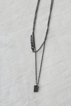 Amulet Necklace Black Diamonds