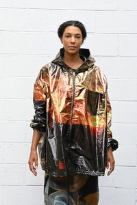 Print Short Rain Coat