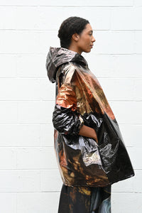 Print Short Rain Coat